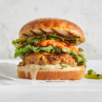Kimchi Pork Burgers Recipe | EatingWell image