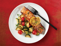 SALMON WITH ZUCCHINI AND TOMATOES RECIPES