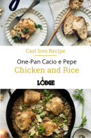 One-Pan Cacio e Pepe Chicken and Rice | Lodge Cast Iron image