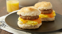 Sausage, Egg and Cheese Breakfast Sandwiches for Two Recipe - Pillsbury.com image