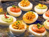 Hot and Spicy Deviled Eggs | So Delicious image