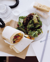 Roasted Vegetable and Chicken Wrap Recipe | Martha Stewart image
