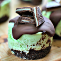 Andes Mint Mini Cheesecakes | Just A Pinch Recipes image
