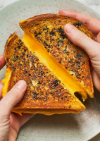 Garlic Bread Grilled Cheese Recipe | Bon Appétit image