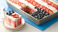 Red, White and Blue Fourth of July Poke Cake Recipe ... image