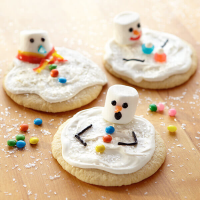 Sunny Day Snowman Cookies Recipe | Land O’Lakes image