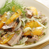 Grilled Pork Tenderloin Salad Recipe | EatingWell image