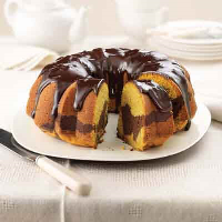 Pumpkin Chocolate Bundt® Cake Recipe | Land O’Lakes image