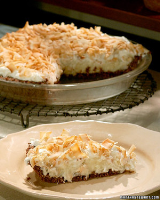 Coconut Cream Pie with Chocolate Macaroon Crust Recipe ... image