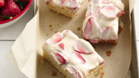 Strawberry-Sour Cream Cake Recipe - BettyCrocker.com image
