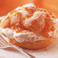 Apricot Cream Puffs Recipe | Land O’Lakes image