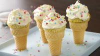 Ice Cream Cone Cakes Recipe - BettyCrocker.com image