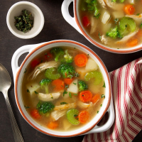 Pressure Cooker Loaded Chicken Veggie Soup Recipe: How to ... image
