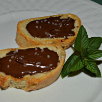 Chocolate Sea Salt Crostini | Allrecipes image
