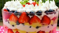 Simple Berry and Vanilla Cream Trifle Recipe ... image