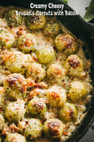 Cheesy Brussels Sprouts with Bacon | Diethood image