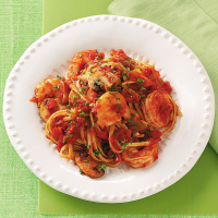 Spicy Shrimp & Peppers with Pasta Recipe: How to Make It image