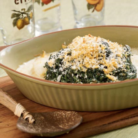 Cod-and-Creamed-Spinach Casserole Recipe | MyRecipes image