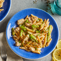 Creamy Chicken & Asparagus Pasta Recipe | EatingWell image