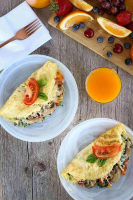 Vegetarian Omelet With Spinach Recipe | Healthy Delicious image