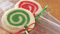 Mint-Swirl Lollipop Cookies Recipe - BettyCrocker.com image