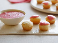 Mascarpone Mini Cupcakes with Strawberry Glaze Recipe ... image