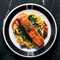 Seared Salmon with Summer Vegetables Recipe - Michael ... image