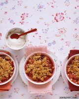 Rhubarb-Berry Crumbles Recipe | Martha Stewart image