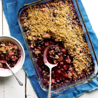 Blueberry-Rhubarb Crumble Recipe: How to Make It image