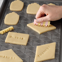 Letter-Stamped Butter Cookies Recipe: How to Make It image