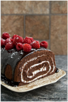 Chocolate Cake Roll {With Cake Mix} - CakeWhiz image