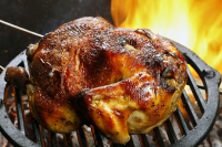 Grilled Whole Turkey Recipe | Epicurious image