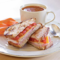 Grilled Turkey and Ham Sandwiches Recipe | MyRecipes image