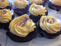 Vegan Chocolate Cupcakes with Vanilla Frosting Recipe ... image