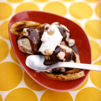 Grilled Banana Splits with Coffee Ice Cream and Mocha ... image