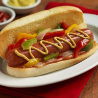 Franks with Peppers and Onions | Ready Set Eat image