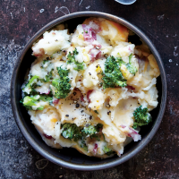 Broccoli and Cheddar Mashed Potatoes Recipe | MyRecipes image