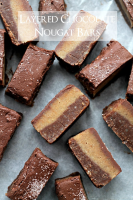 Layered Chocolate Nougat Bars Recipe | Diethood image