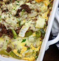 PHILLY CHEESESTEAK CASSEROLE WITH TATER TOTS RECIPES