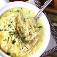 Lemon Chicken Orzo Soup — Let's Dish Recipes image
