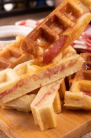 Easy Waffles – Best Homemade Stuffed Bacon Waffle Sticks ... image