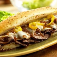 Dripping Roast Beef Sandwiches with Melted Provolone ... image