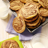 Chocolate-Swirled Peanut Butter Cookies Recipe: How to Make It - Taste of Home: Find Recipes, Appetizers, Desserts, Holiday Recipes & Healthy ... image