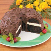 Chocolate Cake with Peanut Butter Filling Recipe: How to ... image