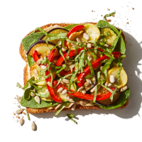 Roasted Veggies & Hummus Sandwich Recipe | EatingWell image