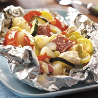 CHICKEN AND SAUSAGE FOIL PACKET RECIPES