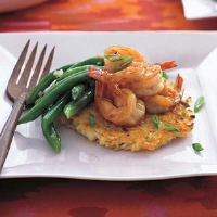 Sweet and Saucy Shrimp over Vegetable Rice Cakes | Rachael ... image