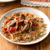 Sirloin Strips over Rice Recipe: How to Make It image