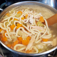 Grandma's Chicken Soup with Homemade Noodles Recipe ... image