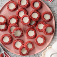Red Velvet Thumbprint Cookies Recipe: How to Make It image